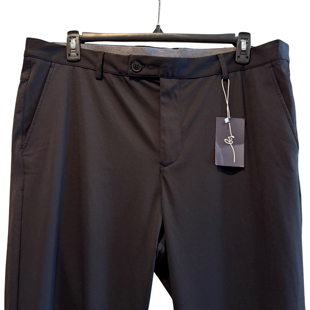 Boston Scott Golf Men's Golf Tech Pants Black Casual Golf Size 40/33 - Picture 2 of 8